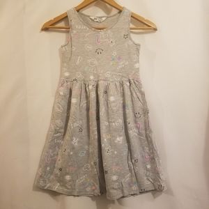 H&M GIRL'S SLEEVELESS UNICORN DRESS
